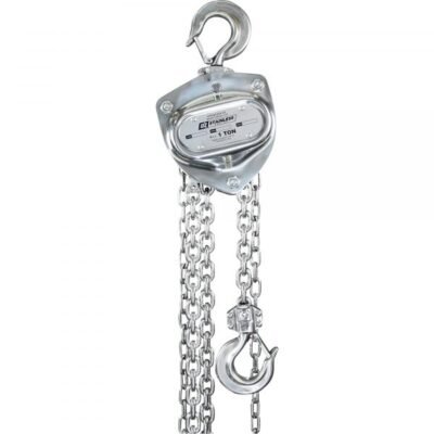 OZ Lifting OZSS010-20CH 1-Ton Stainless Steel Manual Chain Hoist (20 ft Lift)