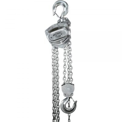 OZ Lifting OZSS020-20CH 2-Ton Stainless Steel Manual Chain Hoist (20 ft Lift)