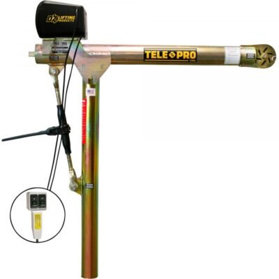 OZ Lifting OZTP1200DAV-ACW Tele-Pro Davit Crane 1,200 lbs Cap w/ AC Winch