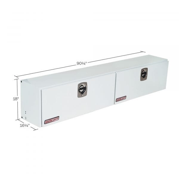 Weather Guard 291-3-02 90in Steel Super-Side Mount Truck Tool Box (White) - Image 2