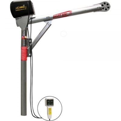 OZ Lifting OZ500DAV-DCW Davit Crane 500 lbs Cap w/ DC Winch (67″ H)