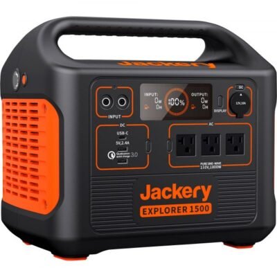 Jackery Explorer 1500 (G1534A1800AH) Portable Power Station (1800W Rated / 3600W Surge)