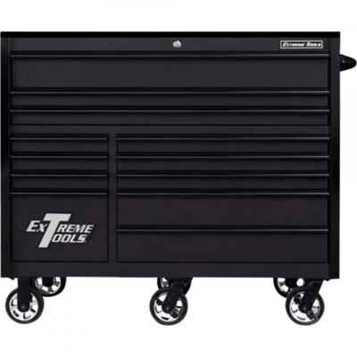 Extreme Tools RX552512RCMBBK-X RX Series 55″ 12-Drawer Roller Cabinet, 25″D, Matte Black