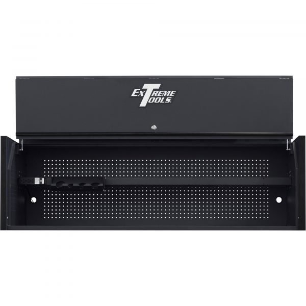 Extreme Tools RX722501HCMBBK 72" Power Workstation Hutch, 25"D, Matte Black - Image 2