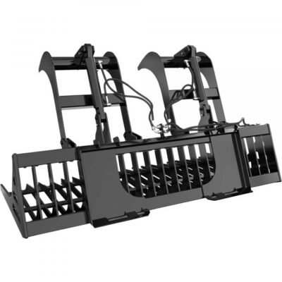 BE Ag BE-SSGB72 Heavy-Duty Skid Steer Grapple Bucket (72in Wide)