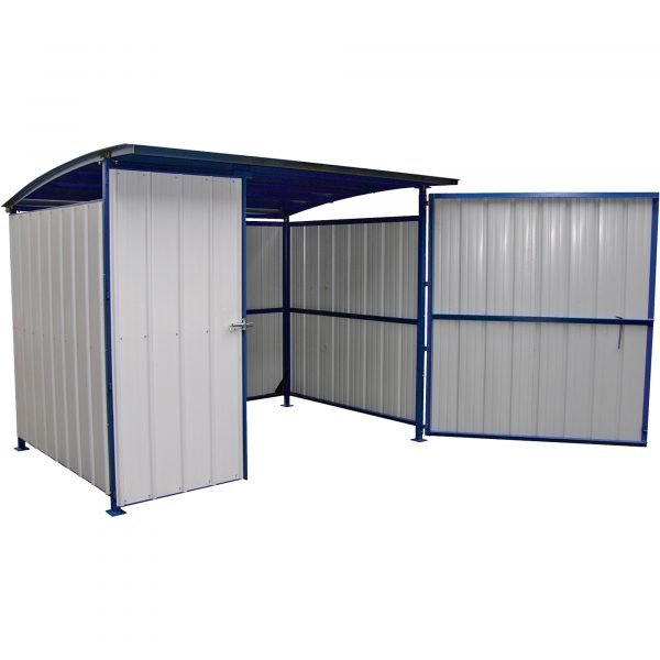 Vestil MDS-96-DR Multi-Duty Steel Storage Shed, 96"L x 120"W, Drive-Up Ramp - Image 2