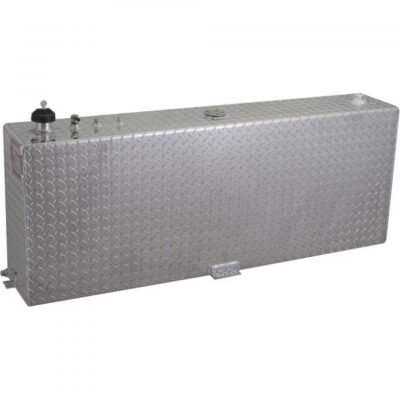 RDS 71083 Aluminum Transfer Fuel Tank 45 Gal Vertical Diamond Plate