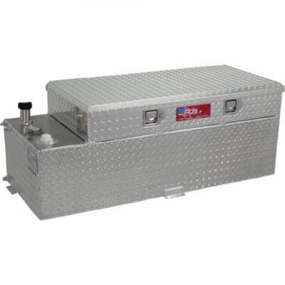 RDS 71789 Aluminum Transfer Fuel Tank/Toolbox Combo 51 Gal Rectangular Diamond Plate