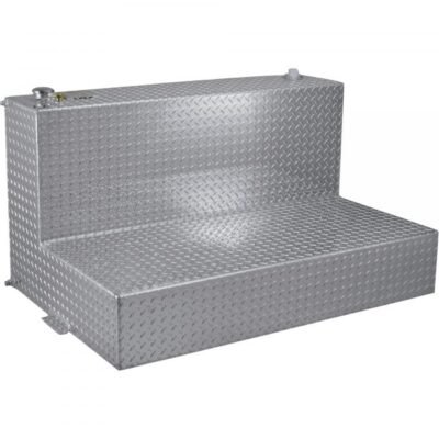 RDS 72770 Aluminum Transfer Fuel Tank 60 Gal L-Shaped Diamond Plate