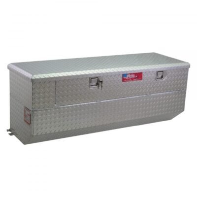 RDS 72773 Aluminum Auxiliary Fuel Tank/Toolbox Combo 41 Gal Rectangular Diamond Plate