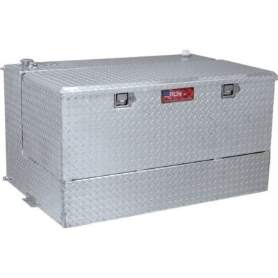 RDS 72537 Aluminum Transfer Fuel Tank/Toolbox Combo 75 Gal Rectangular Diamond Plate