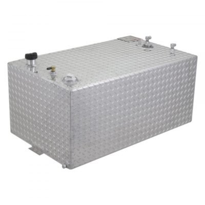 RDS 71110 Aluminum Transfer Fuel Tank 55 Gal Rectangular Diamond Plate