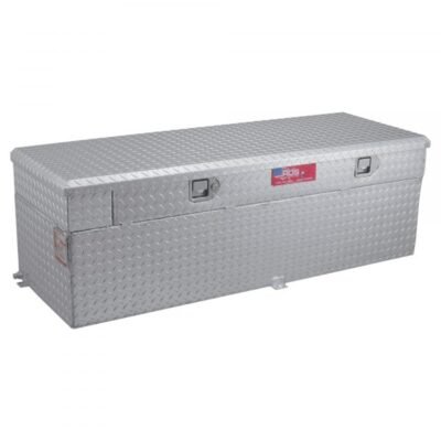 RDS 72775 Aluminum Auxiliary Fuel Tank/Toolbox Combo 40 Gal Rectangular Diamond Plate