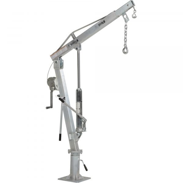 Vestil WTJ-2-G 1,000 lbs Galvanized Hydraulic Truck Jib Crane w/ Winch - Image 2