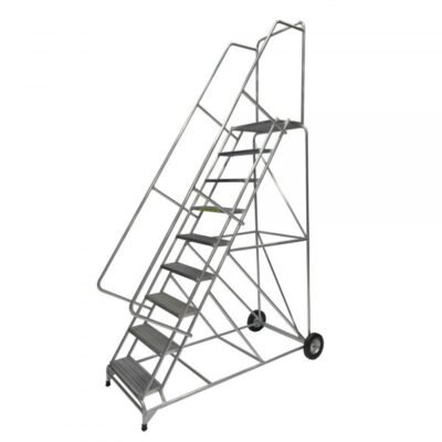 Ballymore 9-Step Wide Base Aluminum Ladder Perforated (123in H)