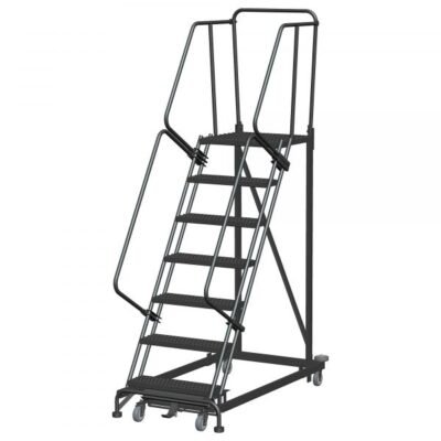 Ballymore FAWL-7G 7-Step Fixed Aisle Ladder 100″H Grip Strut