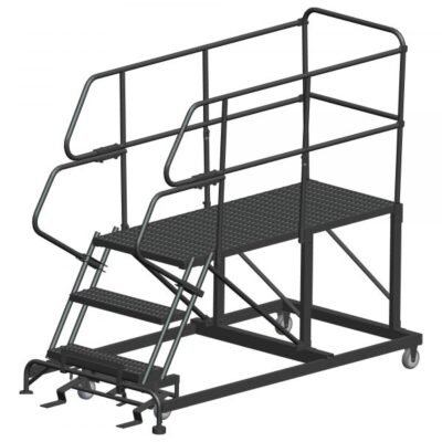 Ballymore SEP3-3660 Single Entry Rolling Steel Work Platform 3 Steps 66-inch Height 36×60-inch Deck