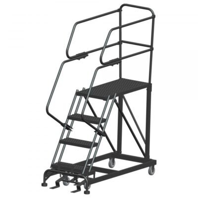 Ballymore DEP4-3672 Double Entry Rolling Steel Work Platform 4 Steps 76-inch Height 36×72-inch Deck