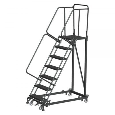 Ballymore ML073221G 7-Step Rolling Ladder 100″H Grip Strut
