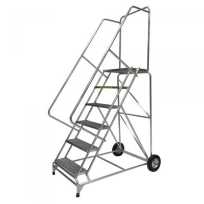 Ballymore 6-Step Wide Base Aluminum Ladder Perforated (93in H)