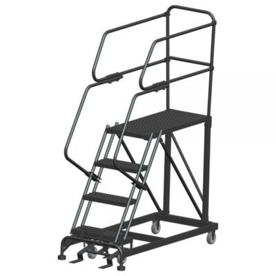 Ballymore SEP4-2436 Single Entry Rolling Steel Work Platform 4 Steps 76-inch Height 24×36-inch Deck