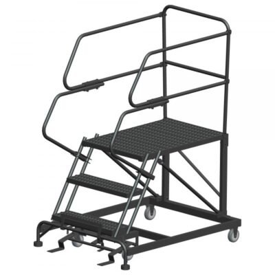Ballymore SEP3-2472 Single Entry Rolling Steel Work Platform 3 Steps 66-inch Height 24×72-inch Deck