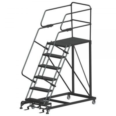 Ballymore SEP6-2472 Rolling Steel Work Platform 6 Steps 96-inch Height 24×72-inch Deck