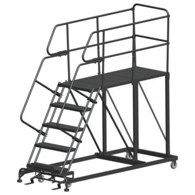 Ballymore SEP5-3648 Rolling Steel Work Platform 5 Steps 86-inch Height 36×48-inch Deck