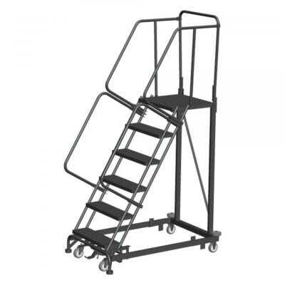 Ballymore ML063221G Heavy Duty Steel Rolling Ladder 6 Steps 90-inch Height