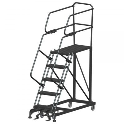 Ballymore DEP5-3672 Double-Entry Rolling Steel Work Platform 5 Steps 86-inch Height 36×72-inch Deck