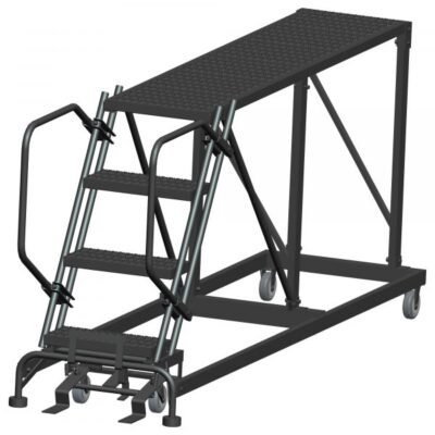 Ballymore SNR4-2460 Low-Profile Steel Rolling Platform 4 Steps 40-inch Height 24×60-inch Deck