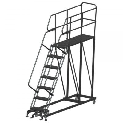 Ballymore SEP7-2448 Single Entry Rolling Steel Work Platform 7 Steps 106-inch Height 24×48-inch Deck