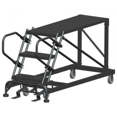 Ballymore SW-SEP7-3672 Steel Work Platform with Safety Gate 7 Steps 106-inch Height 36×72-inch Deck