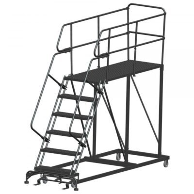 Ballymore SEP6-3660 Rolling Steel Work Platform 6 Steps 96-inch Height 36×60-inch Deck