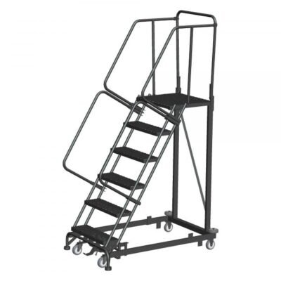Ballymore ML063221P Heavy Duty Steel Rolling Ladder 6 Steps 90-inch Height