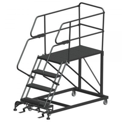 Ballymore SW-SEP4-3636 Rolling Steel Work Platform 4 Steps 76-inch Height 36×36-inch Deck