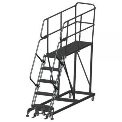 Ballymore SW-SEP5-2460 Rolling Steel Work Platform 5 Steps 86-inch Height 24×60-inch Deck