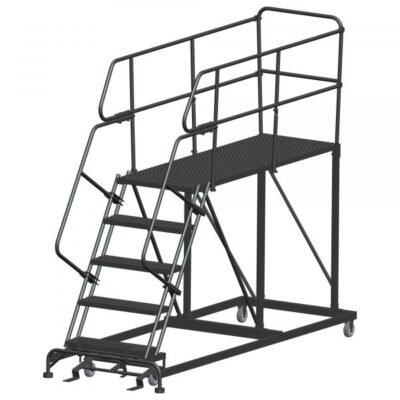 Ballymore SW-SEP5-3660 Rolling Steel Work Platform 5 Steps 86-inch Height 36×60-inch Deck