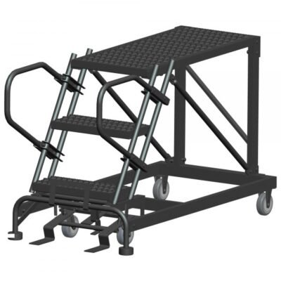 Ballymore SNR3-3672 Low-Profile Steel Rolling Platform 3 Steps 30-inch Height 36×72-inch Deck
