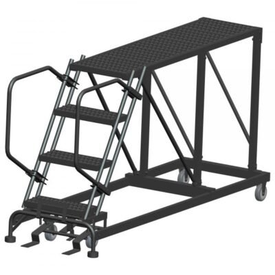 Ballymore SW-SNR4-2448 Low-Profile Steel Rolling Platform 4 Steps 40-inch Height 24×48-inch Deck