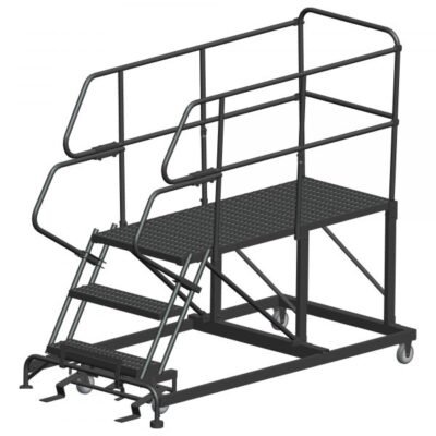 Ballymore SW-SEP3-3648 Steel Work Platform with Safety Gate 3 Steps 66-inch Height 36×48-inch Deck