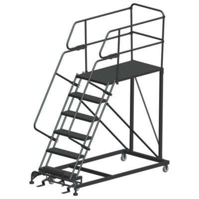 Ballymore SW-SEP6-3636 Rolling Steel Work Platform 6 Steps 96-inch Height 36×36-inch Deck