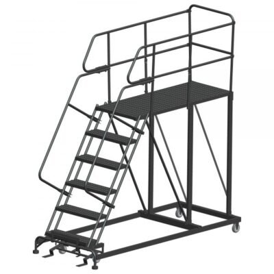 Ballymore SW-SEP6-3648 Rolling Steel Work Platform 6 Steps 96-inch Height 36×48-inch Deck