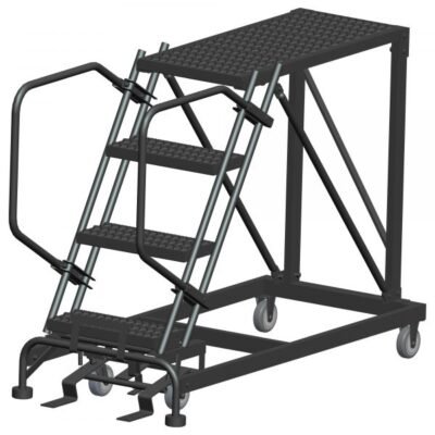 Ballymore SNR4-3672 Low-Profile Steel Rolling Platform 4 Steps 40-inch Height 36×72-inch Deck