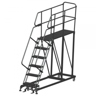 Ballymore SW-SEP6-2448 Rolling Steel Work Platform 6 Steps 96-inch Height 24×48-inch Deck