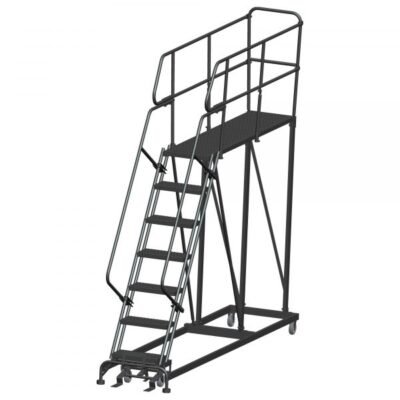Ballymore SW-SEP7-2460 Steel Work Platform with Safety Gate 7 Steps 106-inch Height 24×60-inch Deck