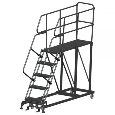 Ballymore SW-SEP5-2448 Rolling Steel Work Platform 5 Steps 86-inch Height 24×48-inch Deck