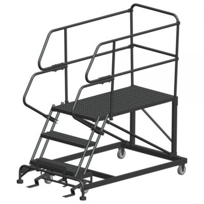 Ballymore SW-SEP3-3636 Steel Work Platform with Safety Gate 3 Steps 66-inch Height 36×36-inch Deck