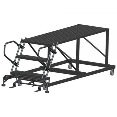 Ballymore SW-SNR3-3660 Low-Profile Steel Rolling Platform 3 Steps 30-inch Height 36×60-inch Deck