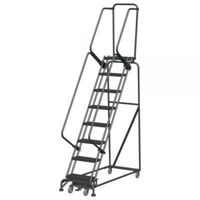 Ballymore WA082414G 8-Step Narrow Aisle Ladder 113″H Grip Strut